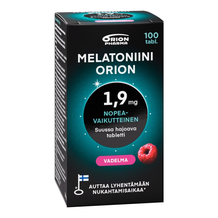 Melatoniini Orion 1,9 mg vadelma suussa hajoava tabletti 100 tabl kuva 3