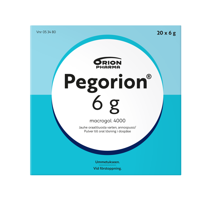 PEGORION jauhe oraaliliuosta varten, annospussi 6 g 20 x 6 g