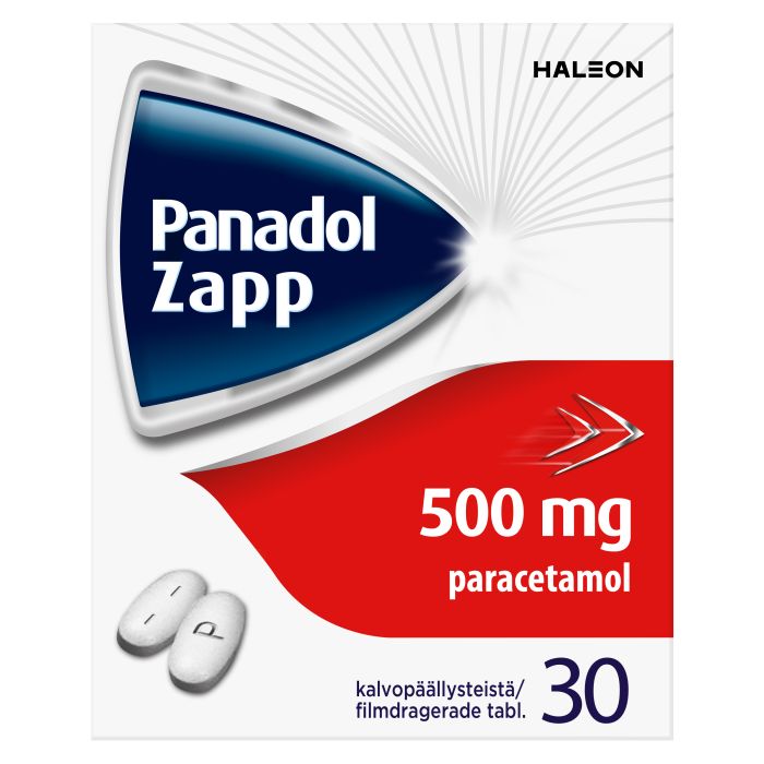 PANADOL ZAPP tabletti, kalvopäällysteinen 500 mg 30 fol kuva 5