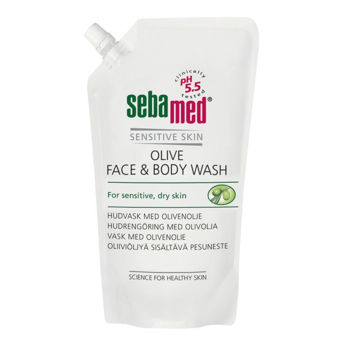 Sebamed Olive Face&Body Wash pesuneste täyttöpussi 1000 ml kuva 2