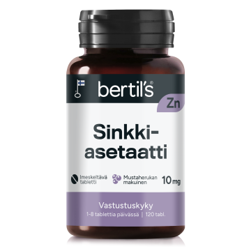 Bertils Sinkkiasetaatti 120 tabletti