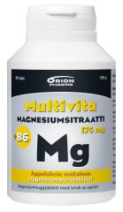 Multivita Magnesiumsitraatti +B6 appelsiini 80 purutabl